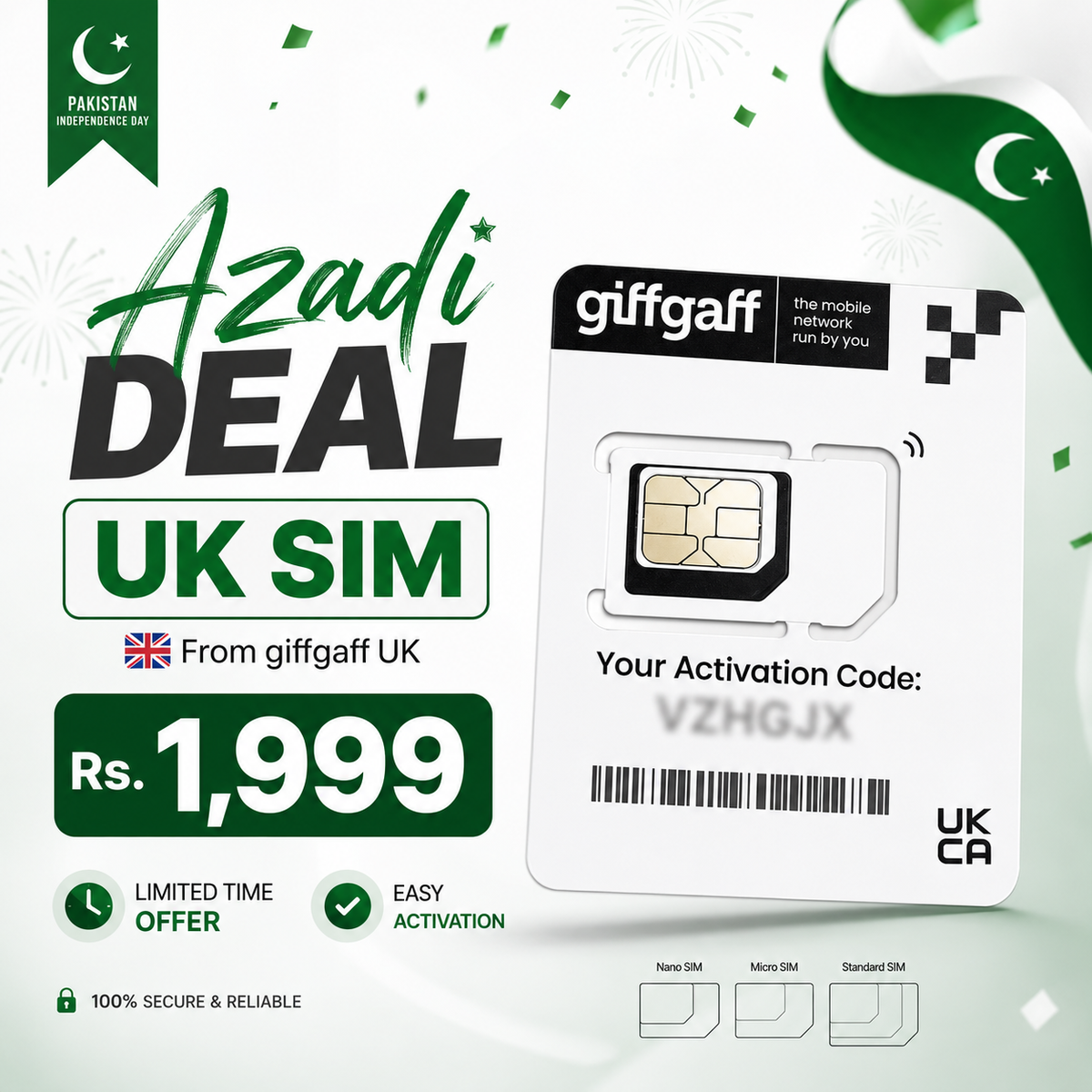 Genuine UK Giffgaff SIM
